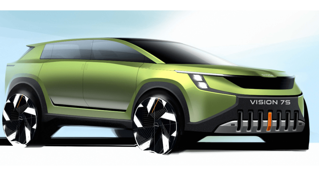 Skoda Vision 7S sketches revealed; world premiere on August 30