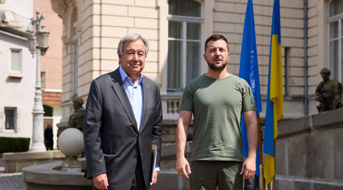 UN chief Antonio Guterres in ukraine