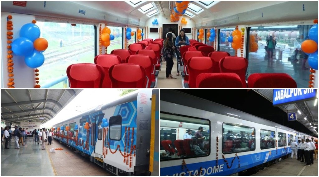 Vistadome coach, vista dome, Jabalpur Jan Shatabdi express, Indian Railways, Madhya Pradesh Tourism Vistadome coach, vista dome, Jabalpur Jan Shatabdi express, Indian Railways, Madhya Pradesh Tourism