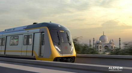 agra metro, metro train, alstom, agra metro coaches