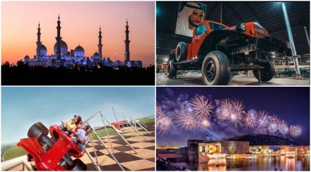 Visit Abu Dhabi, Louvre Abu Dhabi, Ferrari World Abu Dhabi, Sheikh Zayed Grand Mosque,The National Aquarium Abu Dhabi, Emirates National Auto Museum
