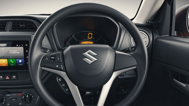 Other features include steering-mounted controls for the 4-speaker audio system and voice command fuctions, a fully-digital instrument cluster, and more. The Alto K10 is well-equipped for an entry-level hatchback.