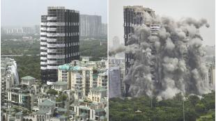 noida twin towers demolition, noida supertech twin towers demolition, supertech twin towers demolition photos, twin towers demolition, twin tower, supertech, twin tower photos