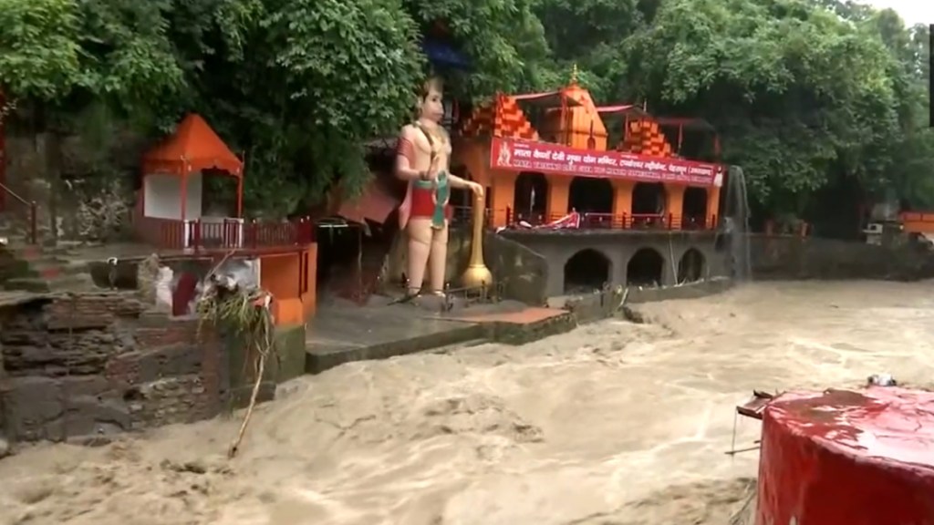 Flash-flood like situation in Dehradun. (ANI) Flash-flood like situation in Dehradun. (ANI)