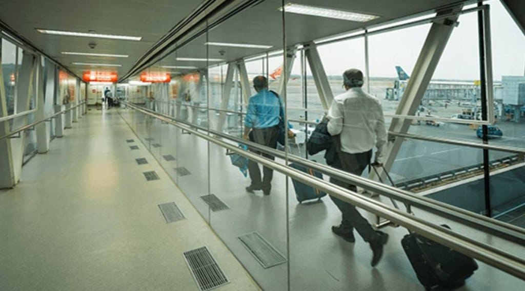 Contact stands are also being added to accommodate walking passengers to and from an aircraft. Contact stands are also being added to accommodate walking passengers to and from an aircraft.