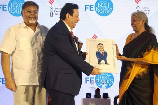 The winner of FE India’s Best Banks Lifetime achievement award 2020-21 is Mr. Keki Mistry , MD & CEO- HDFC Ltd.(Express Photo team)