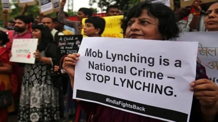 The video shows the BJP leader interrupting a speaker, who was urging a group of people to launch an agitation against the lynching of 45-year-old Chiranjilal Saini, before he made the purported remark. (Image: Reuters)