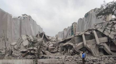 noida twin towers demolition after pic