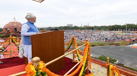 Prime Minister Narendra Modi on Monday set an ambitious target of making India a developed nation by 2047 and made a renewed pitch for cutting import dependence and boosting domestic manufacturing. (Twitter/PMO) Prime Minister Narendra Modi on Monday set an ambitious target of making India a developed nation by 2047 and made a renewed pitch for cutting import dependence and boosting domestic manufacturing. (Twitter/PMO)
