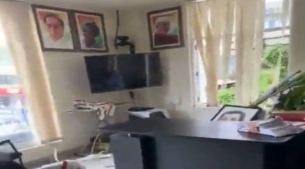 Television channels aired visuals of a group of protestors creating ruckus inside the MP's office. (File Photo) Television channels aired visuals of a group of protestors creating ruckus inside the MP's office. (File Photo)