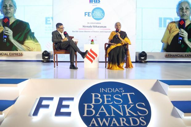 Chief Guest Finance Minister, Nirmala Sitharaman in conversation with Mr. Shyamal Majumdar, Editor, Financial Express