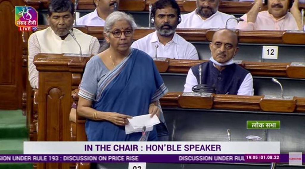 sitharaman in parliament