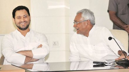 Tejashwi Yadav with Nitish Kumar (File Image)