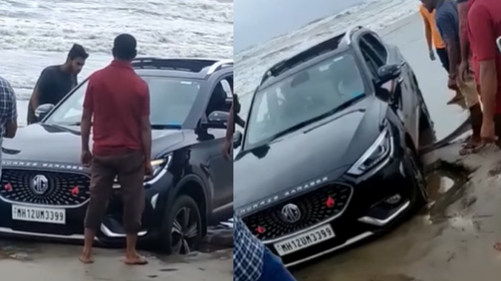 Tourist SUV gets stuck on Goa beach again | Video