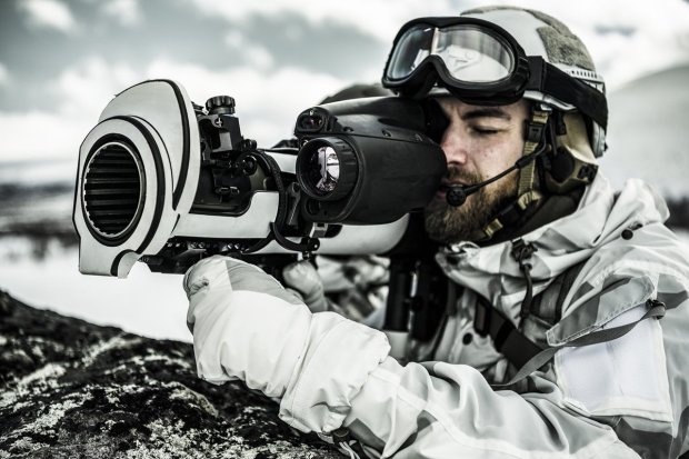 Carl-Gustaf M4 in artic enviroment with AFCD from SENOP. (Photo: SAAB)