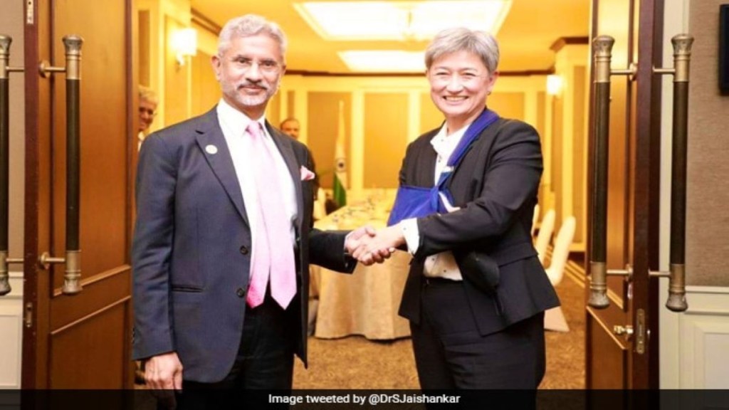 External Affairs Minister S Jaishankar met his Australian counterpart Penny Wong External Affairs Minister S Jaishankar met his Australian counterpart Penny Wong