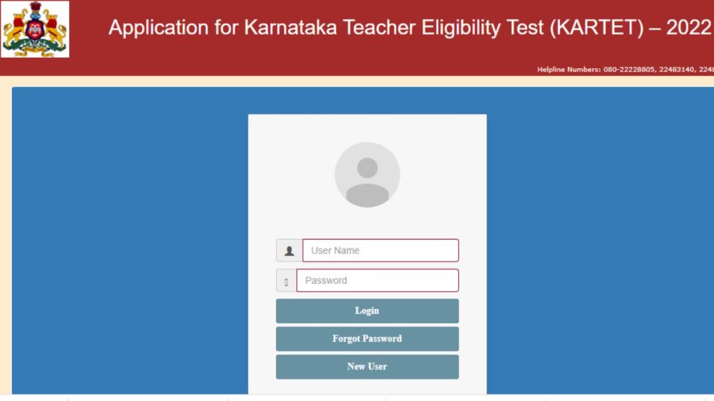 Karnataka TET 2022 application form