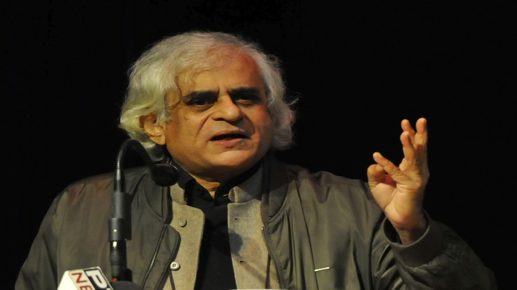 Eminent Scholar P Sainath during a Lecture on Rural India at Chandigarh in 2021. Express Photo. 