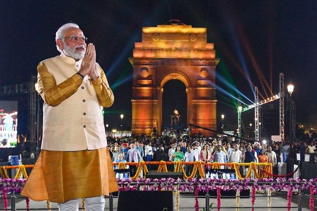 PM Modi said that Kingsway or Rajpath, a symbol of slavery, has now been consigned to history and has been erased forever. (PTI Photo)