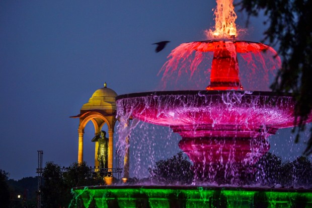 New Delhi: Statue of Netaji Subhas Chandra Bose at Kartavya Path, in New Delhi. (PTI Photo)