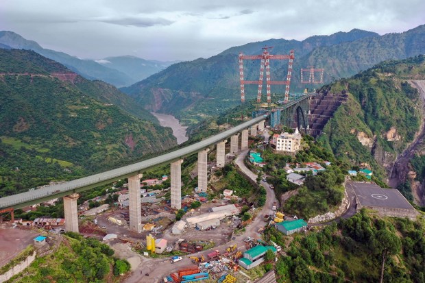 The construction of the bridge has been delayed for almost 18 years due to extreme weather condition. (PTI Photo)
