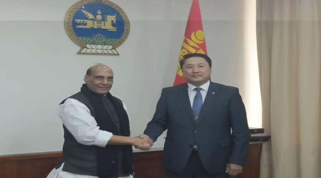Rajnath singh with Saikhanbayar Gursed