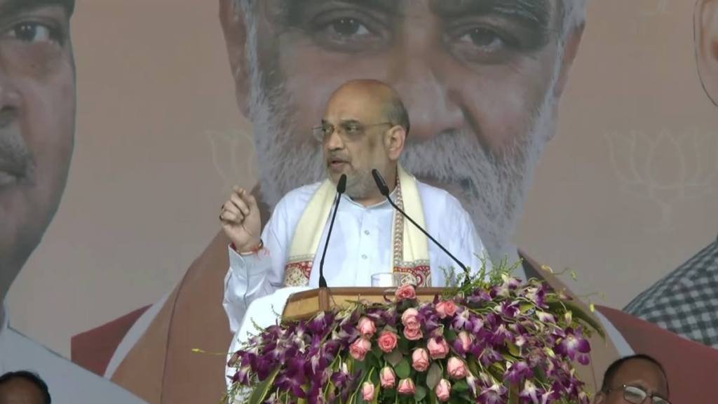 Amit Shah addressing 'Jana Bhavna Mahasabha' in Bihar's Purnea. (Photo: BJP/Twitter)
