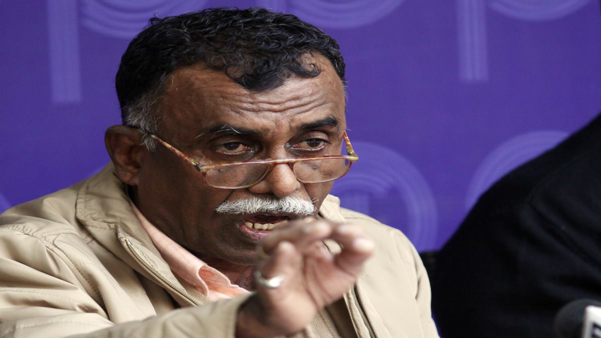 Former Gujarat police chief RB Sreekumar at the press conference in New Delhi on Tuesday. (Express file photo)