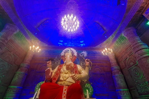 Ganeshostav 2022 Mumbai: First look of Lalbaugcha Raja unveiled on Monday evening. (Express Photo)