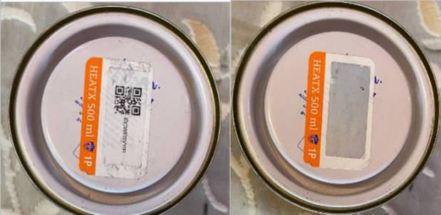 Figure: Scratch label used by Fevicol
