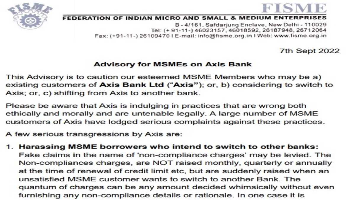 MSME federation FISME cautions businesses against alleged unethical ...