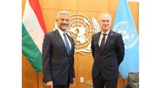 jaishankar with Csaba Korosi