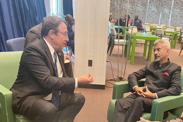 Dr. S Jaishankar meet UNDP Administrator ASteiner.The UNDP has been a solid partner of India to advance South-South cooperation . Our discussions focused on how to take this further. (Photo: Twitter/Dr S Jaishankar)