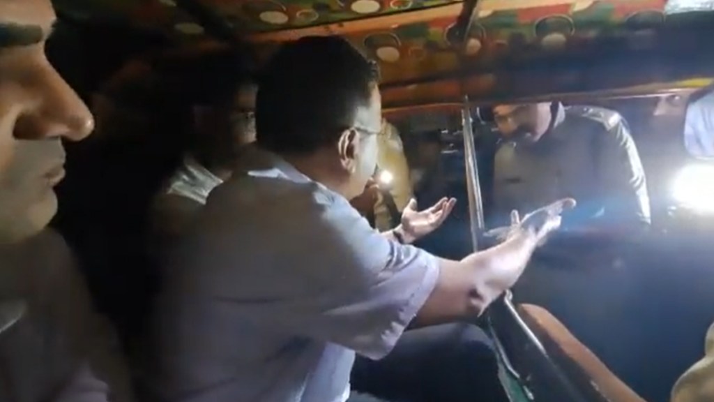 Courtesy: Screengrab from video tweeted by AAP Gujarat Courtesy: Screengrab from video tweeted by AAP Gujarat