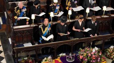  In April 2021, the Queen sat in the same spot during the funeral of Prince Philip. (Reuters Image)