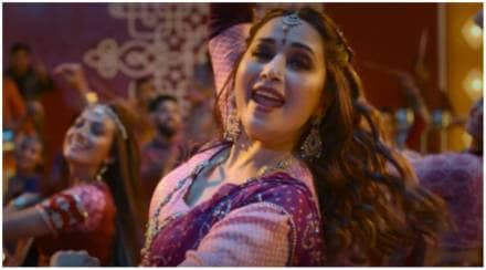 Madhuri Dixit in a still from the Maja Ma song Boom Padi. (Photo: Amazon Prime Video)