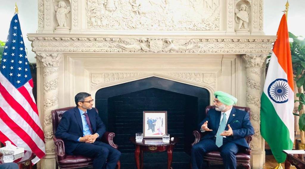 sundar Pichai at indian embassy