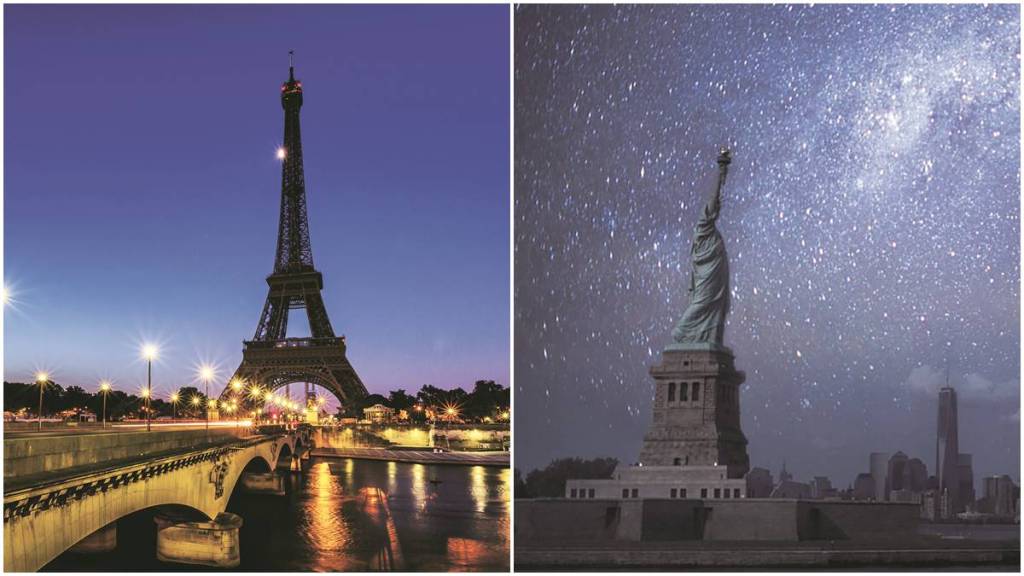 Louvre and Versailles museums, Eiffel Tower in Paris, Charlottenburg Palace,