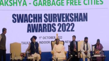 President Droupadi Murmu on Saturday gave away the awards to the winners at an event here also attended by Union Housing and Urban Affairs Minister Hardeep Singh Puri and others.