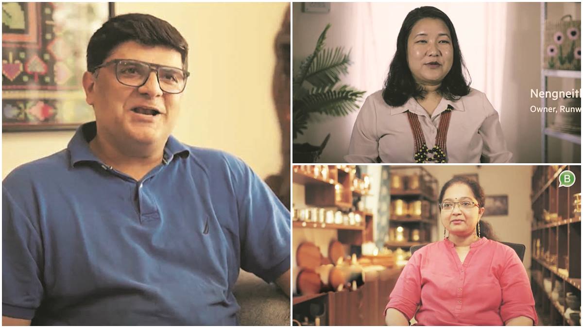 Sagar Sindhwani, founder, Gullu’s; Nengneithem Hengna, founder, Runway Nagaland and Meera Ramakrishnan, founder, Zishta Traditional Store Sagar Sindhwani, founder, Gullu’s; Nengneithem Hengna, founder, Runway Nagaland and Meera Ramakrishnan, founder, Zishta Traditional Store