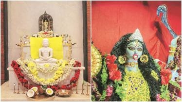 gods of Diwali, Lord Ganesha, Goddess Lakshmi, Lord Krishna, Cows, Tulasi Vivaha