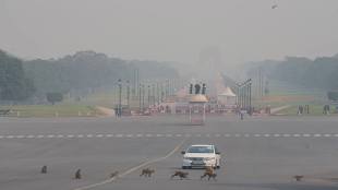 A layer of pungent haze lingered over Delhi on Saturday morning as the city's air quality neared the "severe" zone. (PTI Image)
