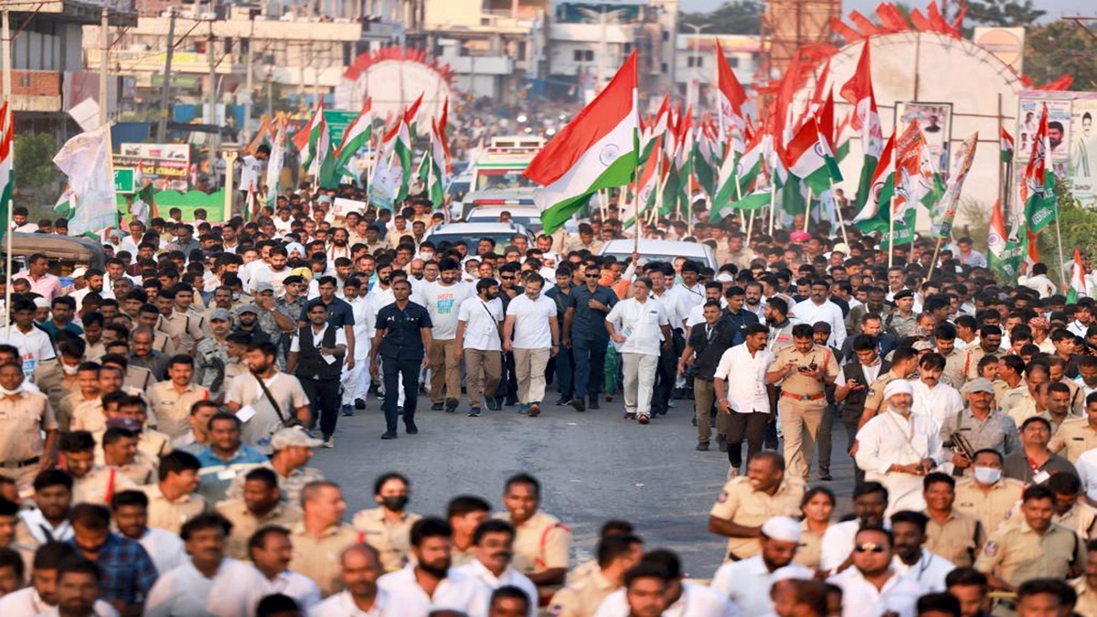 Congress leader Rahul Gandhi during the party's Bharat Jodo Yatra, in Narayanpet district (PTI Image) Congress leader Rahul Gandhi during the party's Bharat Jodo Yatra, in Narayanpet district (PTI Image)