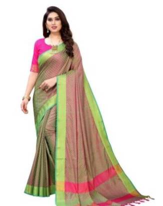 Embellished blouse and a simple plain saree