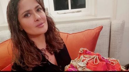 Diwali 2022 Salma Hayek gets spell check for an error in her post Diwali 2022 Salma Hayek gets spell check for an error in her post