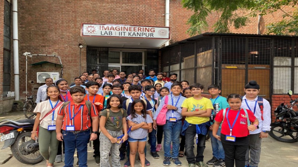 Over 20 children from grades five to 10 visited labs at IIT Kanpur on October 3 and 4.