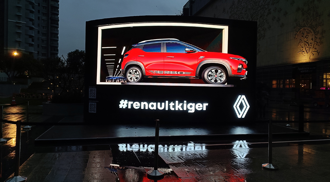 Renault India introduces first 3D Anamorphic experience for Kiger Renault India introduces first 3D Anamorphic experience for Kiger