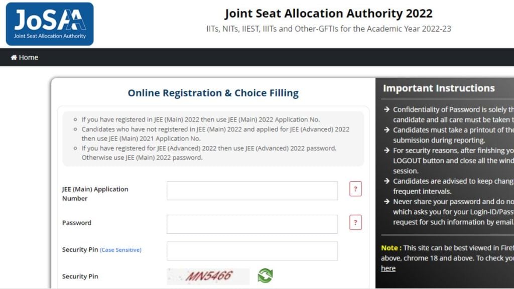 JoSAA 2022 round 5 allotment, JoSAA 2022 counselling round 5 list, JoSAA seat allotment,