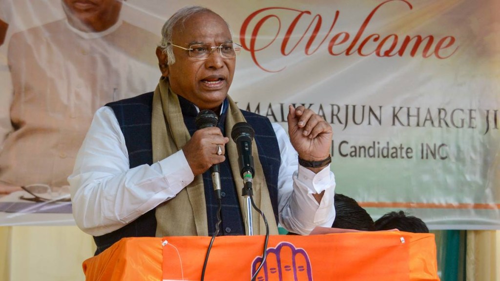 Congress presidential candidate Mallikarjun Kharge