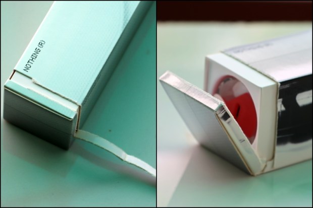 Like the Ear 1 and Phone 1, the box here isn't designed for second-time use which makes reselling tricky. (Photo credit: Saurabh Singh/Financial Express)